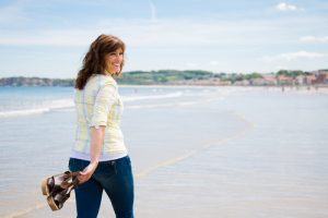 Woman Walking on the Beach 